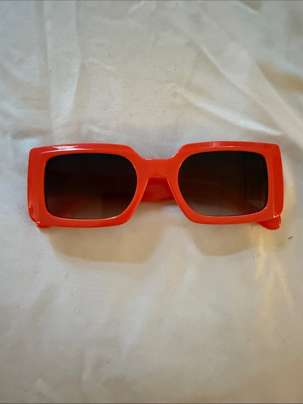 Bold ORANGE Rectangular Sunglasses